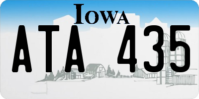 IA license plate ATA435