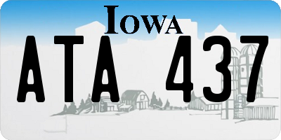 IA license plate ATA437