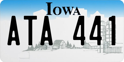 IA license plate ATA441