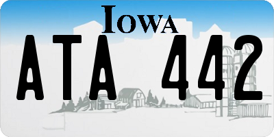IA license plate ATA442