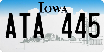 IA license plate ATA445