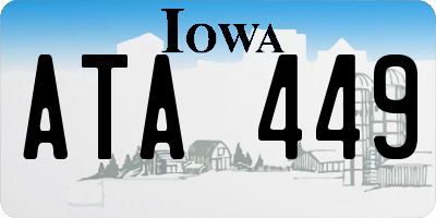 IA license plate ATA449
