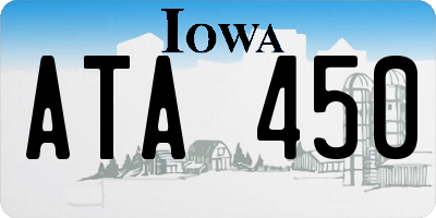 IA license plate ATA450