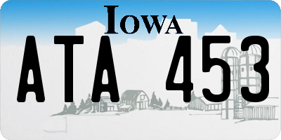 IA license plate ATA453