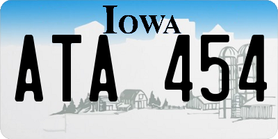 IA license plate ATA454