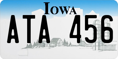 IA license plate ATA456