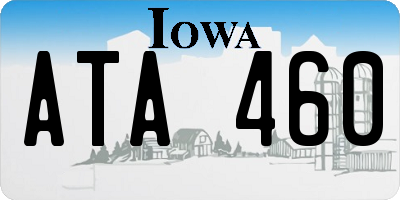 IA license plate ATA460
