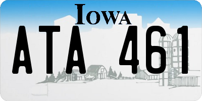 IA license plate ATA461