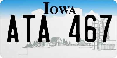 IA license plate ATA467