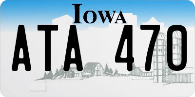 IA license plate ATA470
