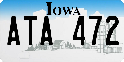 IA license plate ATA472