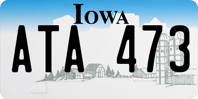 IA license plate ATA473