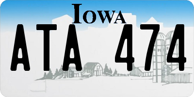 IA license plate ATA474