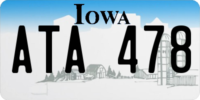 IA license plate ATA478