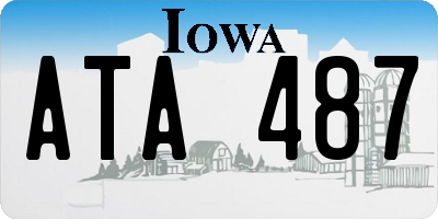 IA license plate ATA487