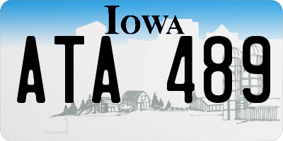IA license plate ATA489