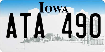 IA license plate ATA490