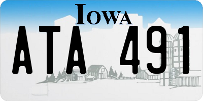 IA license plate ATA491