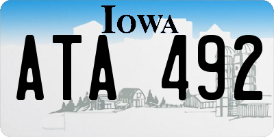 IA license plate ATA492