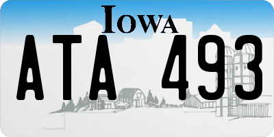 IA license plate ATA493