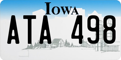 IA license plate ATA498