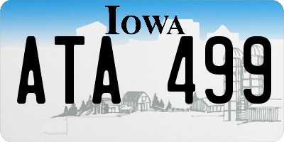 IA license plate ATA499