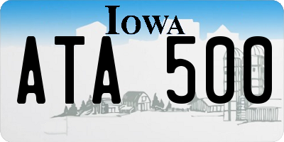IA license plate ATA500