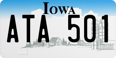 IA license plate ATA501