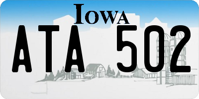 IA license plate ATA502