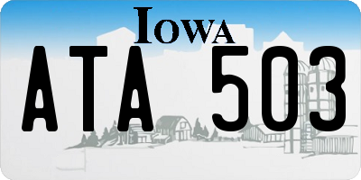 IA license plate ATA503