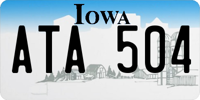 IA license plate ATA504