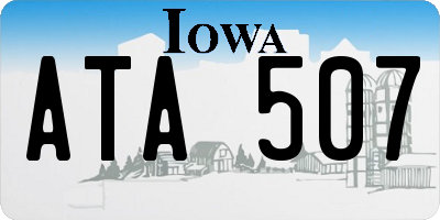 IA license plate ATA507
