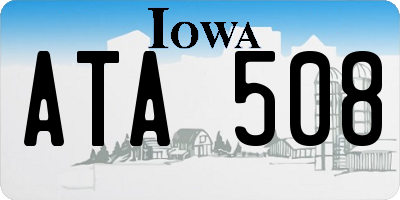 IA license plate ATA508