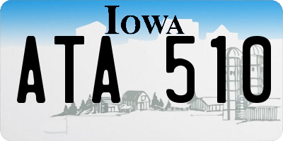 IA license plate ATA510