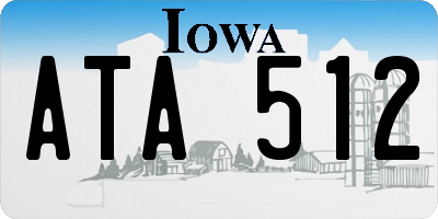 IA license plate ATA512