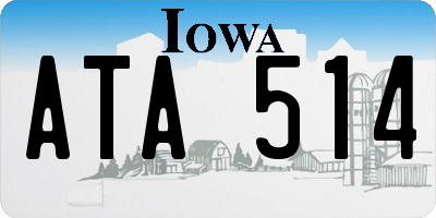 IA license plate ATA514