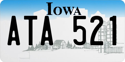 IA license plate ATA521