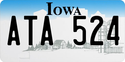 IA license plate ATA524