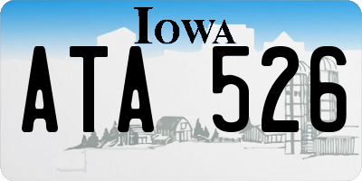IA license plate ATA526