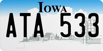 IA license plate ATA533