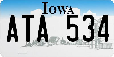 IA license plate ATA534