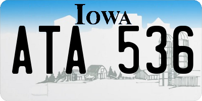 IA license plate ATA536