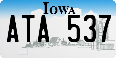 IA license plate ATA537