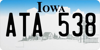 IA license plate ATA538