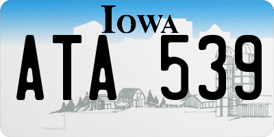 IA license plate ATA539
