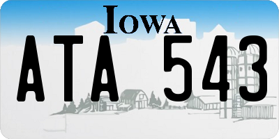 IA license plate ATA543