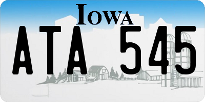 IA license plate ATA545