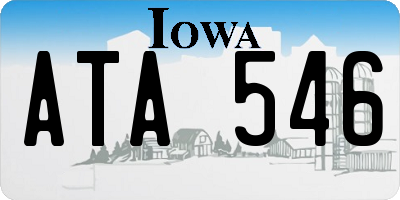 IA license plate ATA546