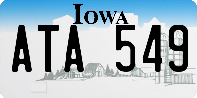 IA license plate ATA549