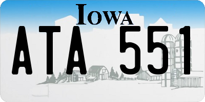 IA license plate ATA551
